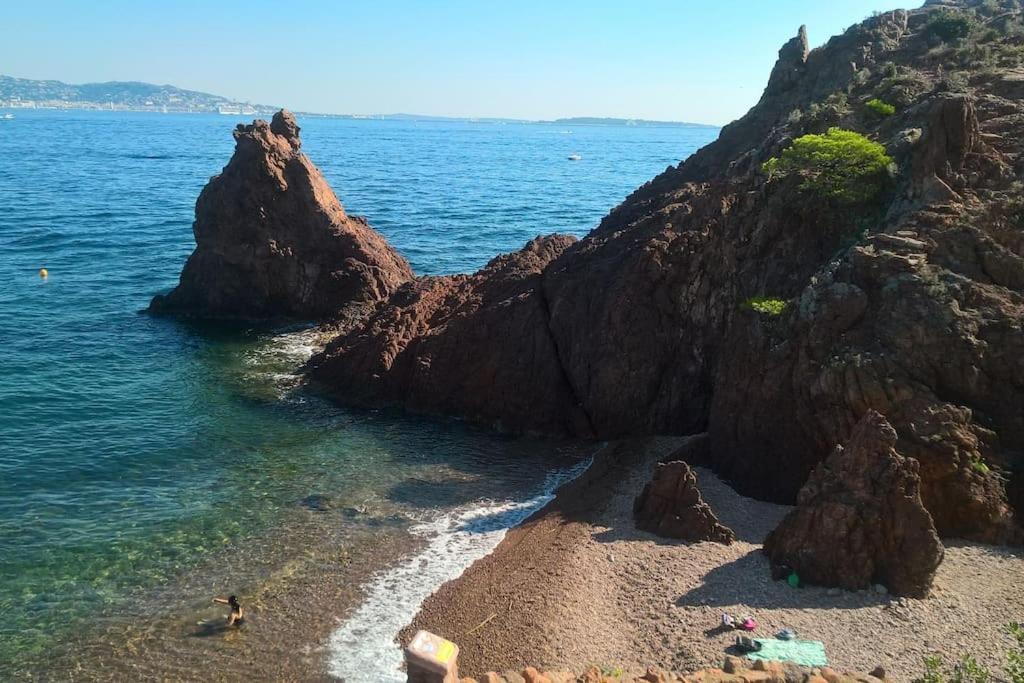 2 Pieces Climatise A 200M Des Plages Théoule-sur-Mer Exterior foto